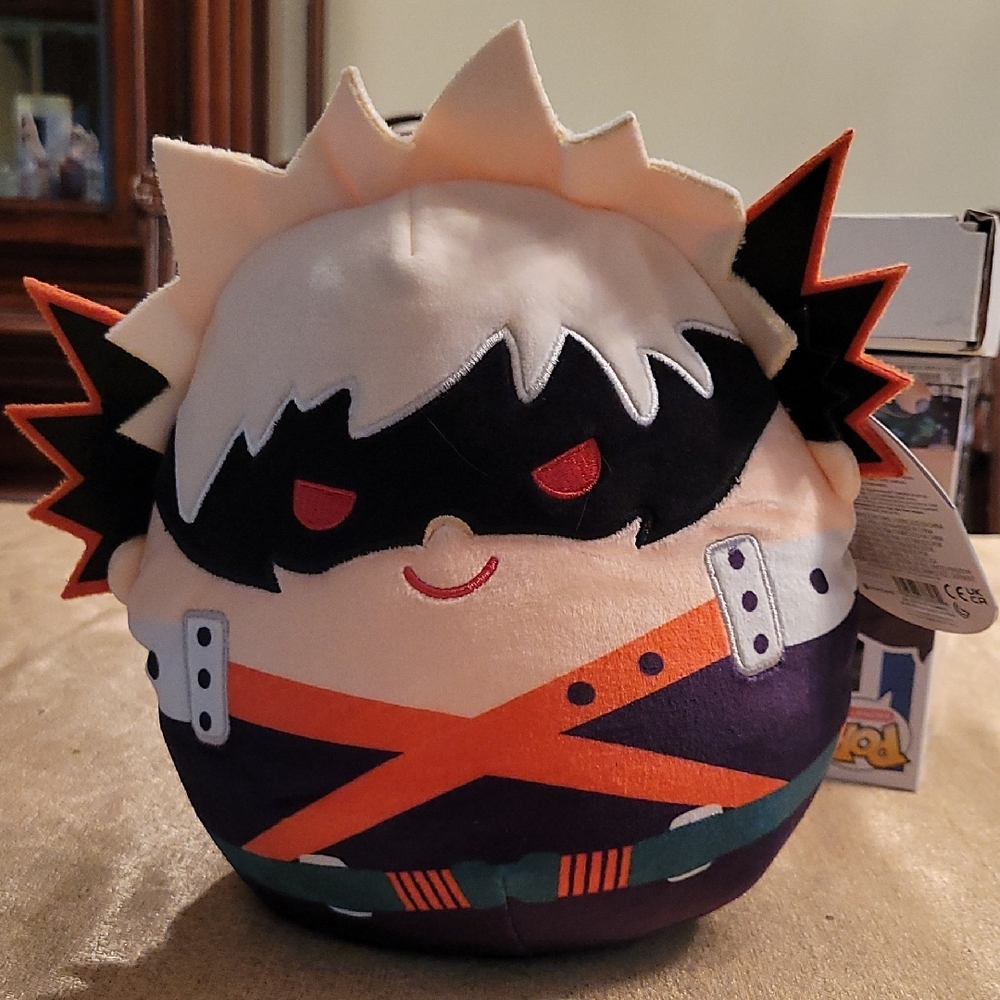 Squishmallow My Hero Academia Katsuko Plush Toy with Mask and Spiky Hair